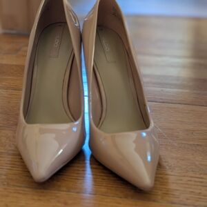 ALDO Beige Patent Heels